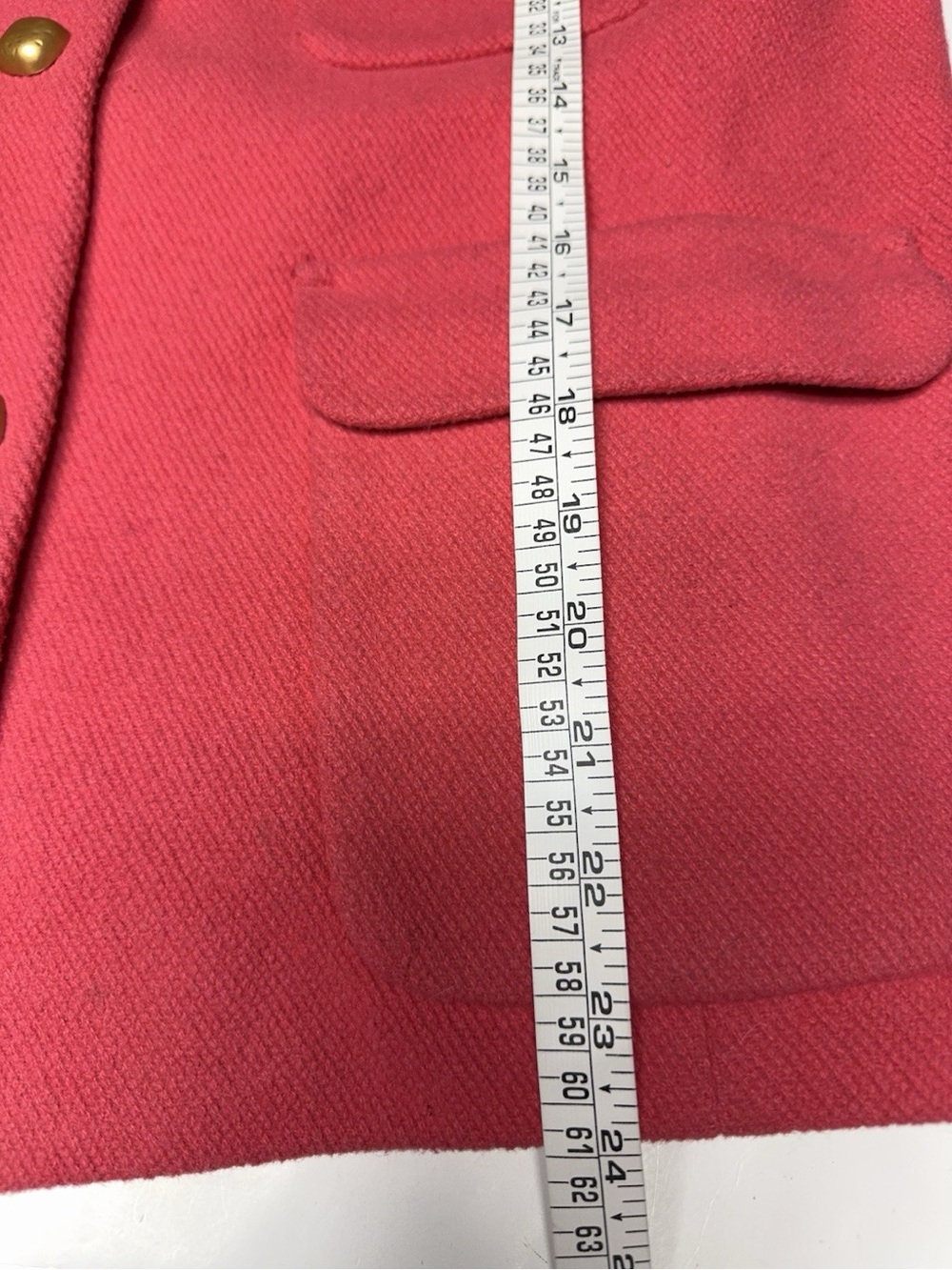 J. Crew Coral Pink Four-Pocket Button Pea Coat - Picture 8 of 8